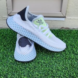 Adidas Women's Deerupt Runner Blutin/Ashgre/Hirey CG6094 Size 9